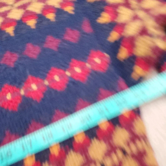 Minkha 100% alpaca colourful patterned long cardigan. Size  XL - Picture 9 of 10